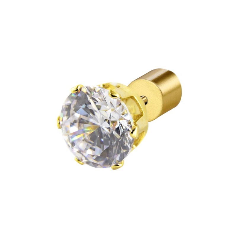 Marlù | Orecchino a lobo con zircone 7mm