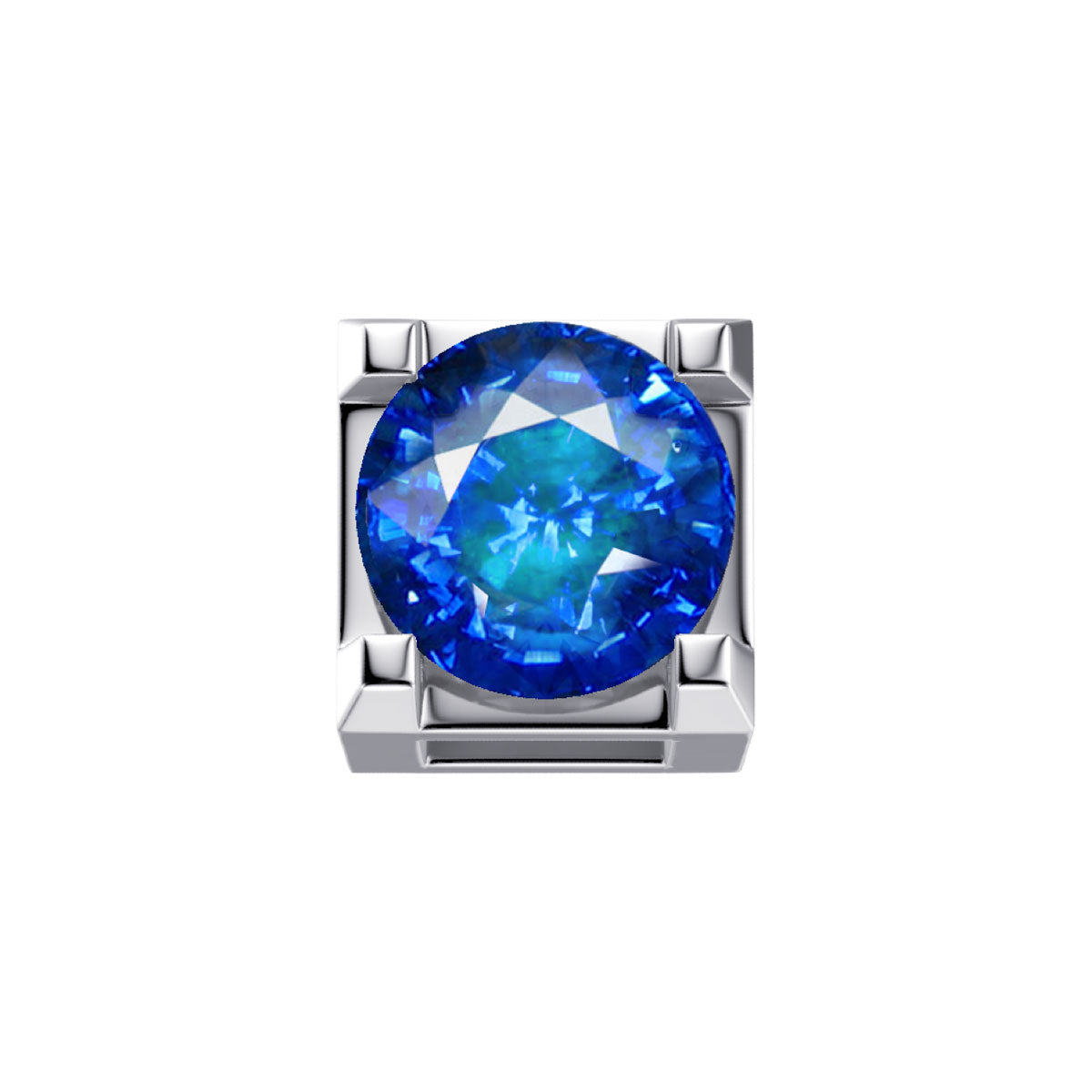 Elements | Griffe 0,05 ct in oro bianco e zaffiro