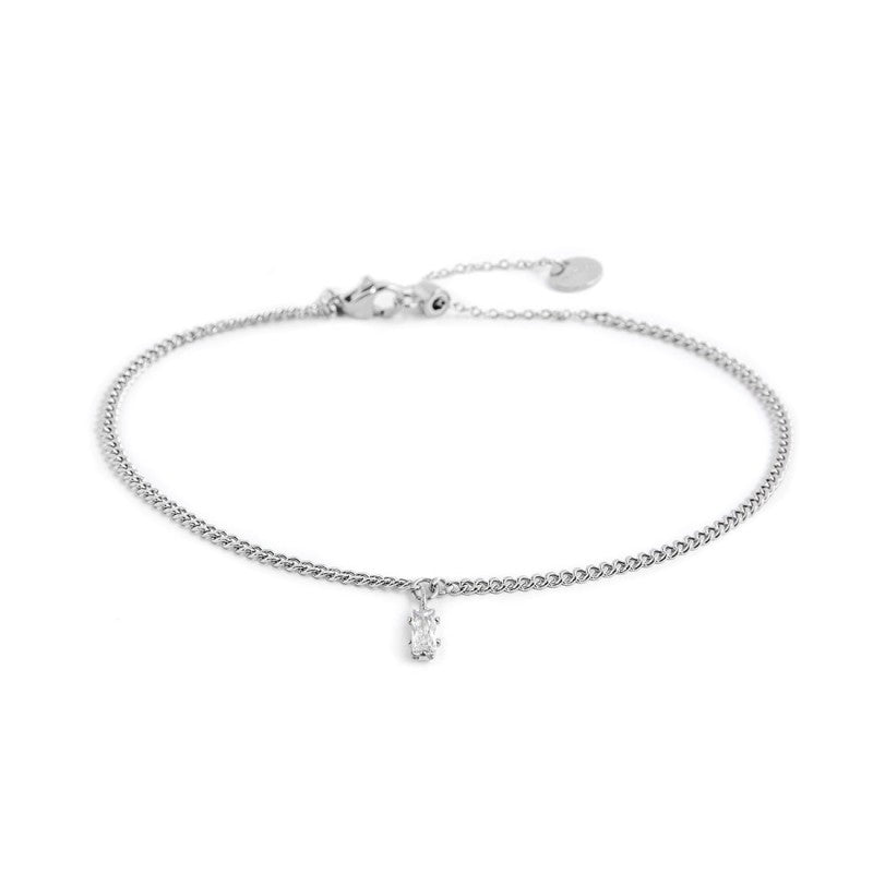 Marlù | Cavigliera con zircone baguette