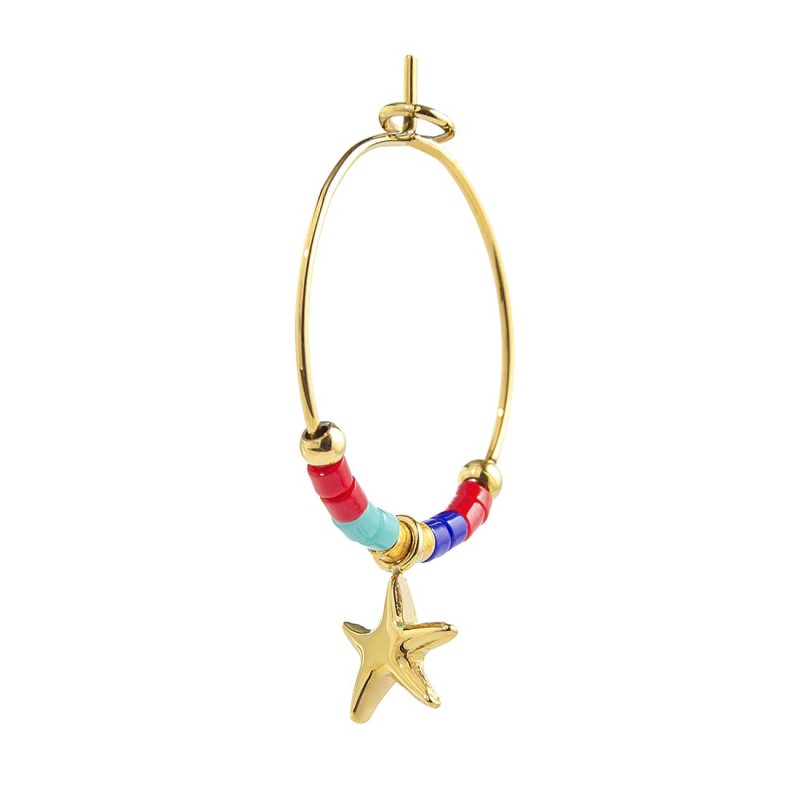 Marlù | Orecchino A Cerchio Stella Marina E Miyuki