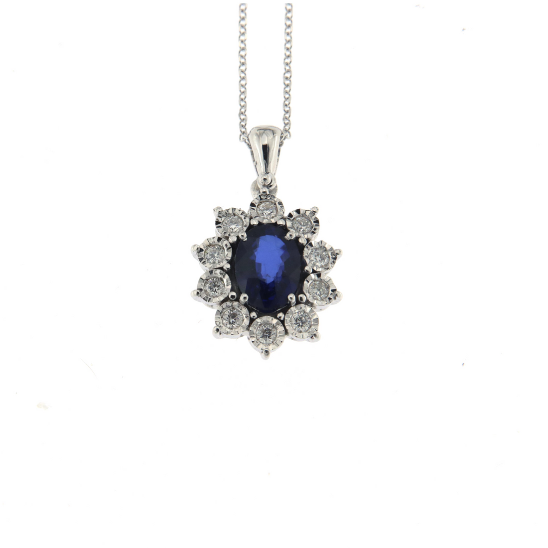 Gioielli del Sole | Collana con diamanti e zaffiro