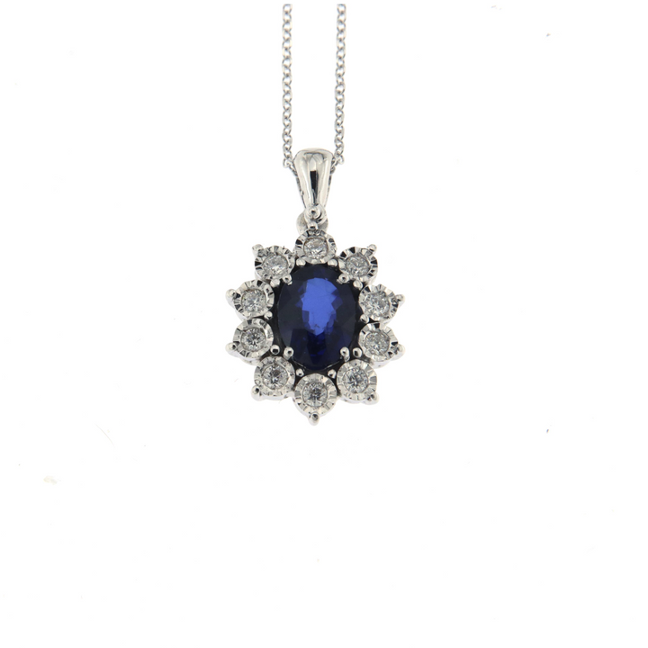 Gioielli del Sole | Collana con diamanti e zaffiro