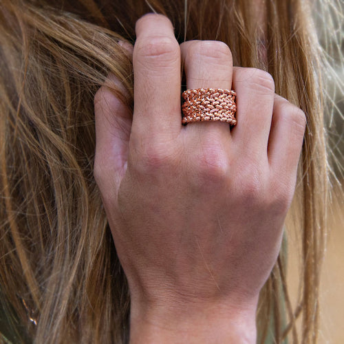 UNOAERRE | Anello in Bronzo Dorato Rosa