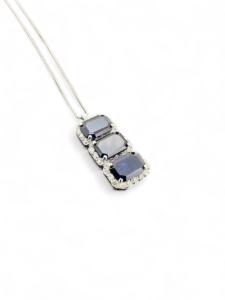 Ellegi Gioielli | Collana con zaffiri blu e diamanti