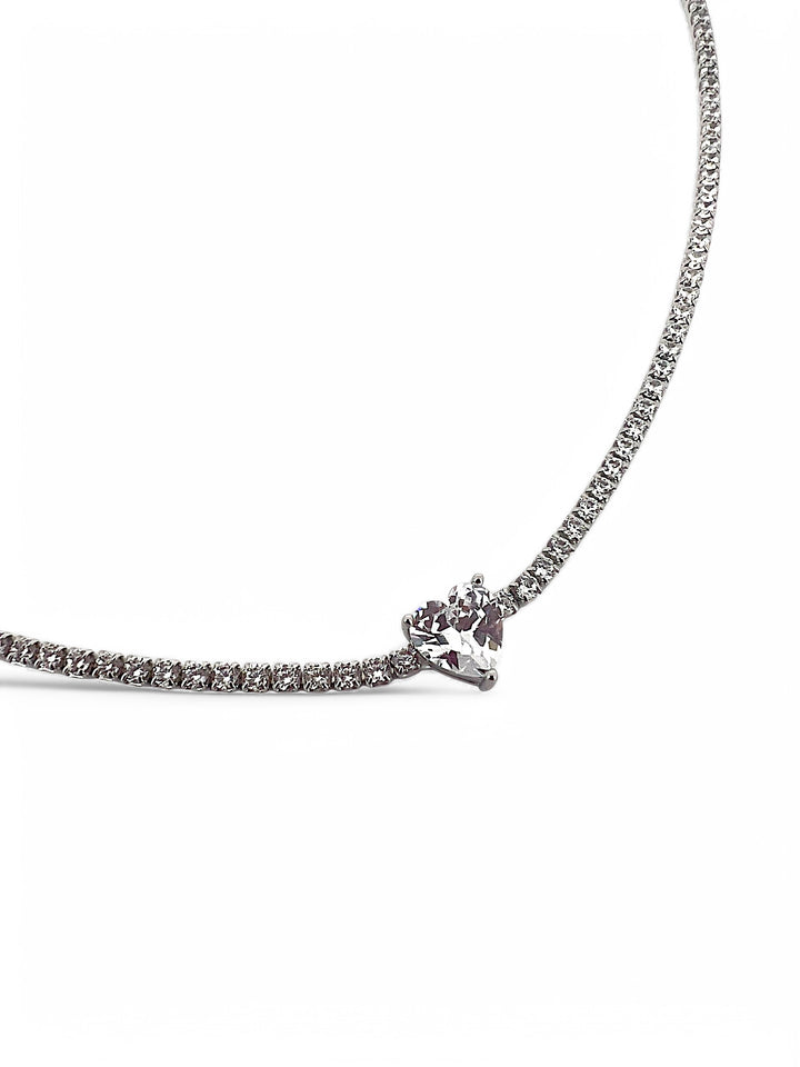 Ellegi Argento | Collana tennis con cuore