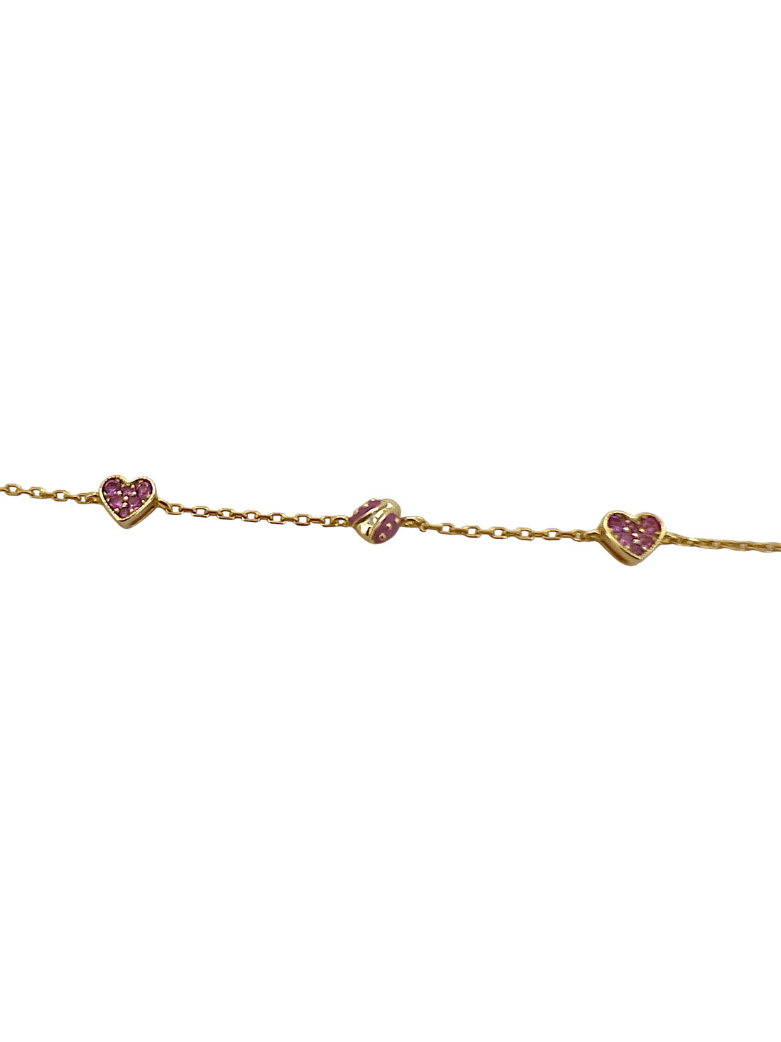 Nanan Bijou | Bracciale cuore e coccinella in argento 925