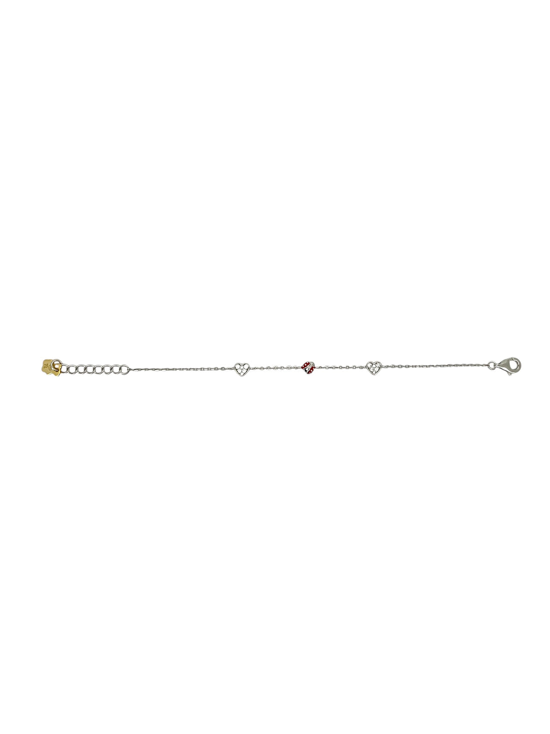 Nanan Bijou | Bracciale cuore e coccinella in argento 925