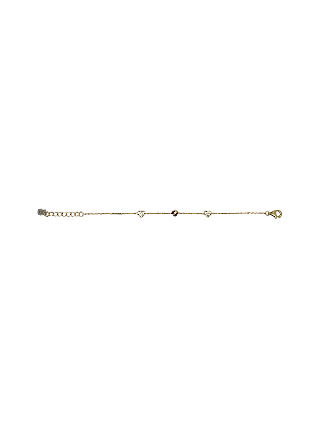 Nanan Bijou | Bracciale cuore e coccinella in argento 925