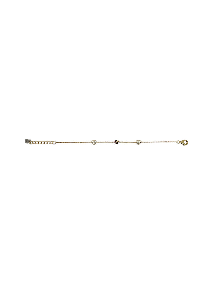 Nanan Bijou | Bracciale cuore e coccinella in argento 925