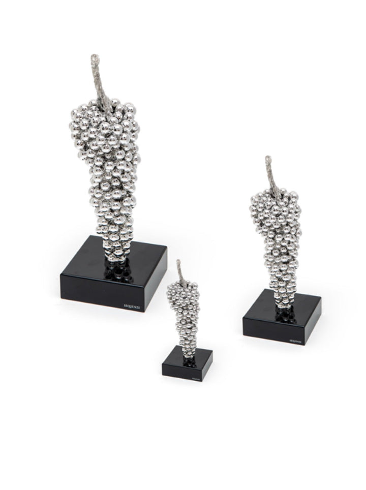 Sequenze | Scultura Uva argento