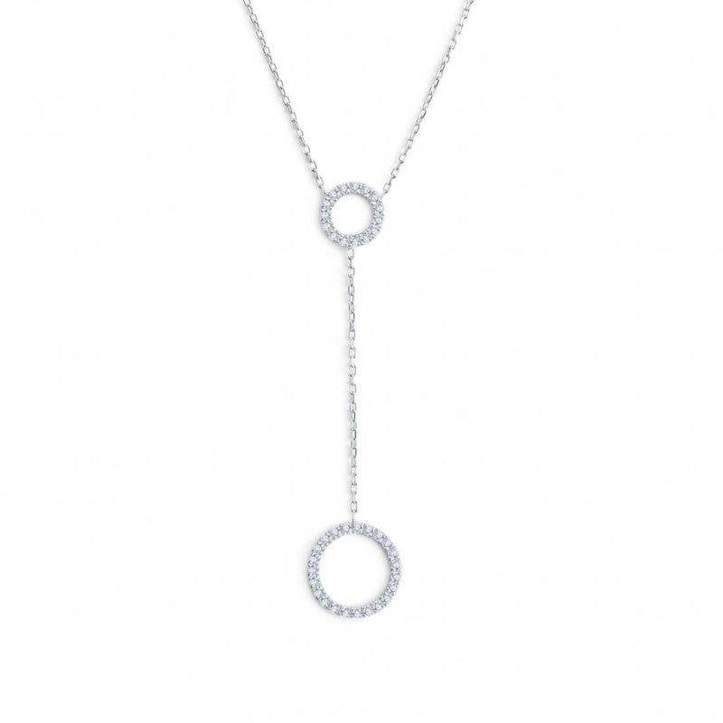 Marlù | Collana cerchi con zirconi bianchi