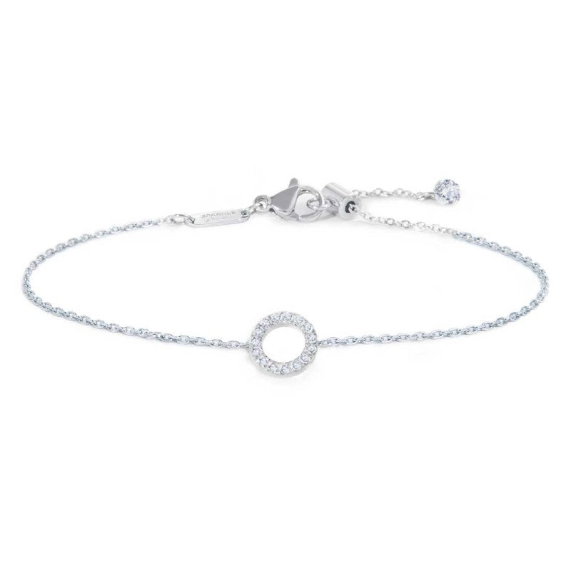 Marlù | Bracciale cerchio con zirconi bianchi
