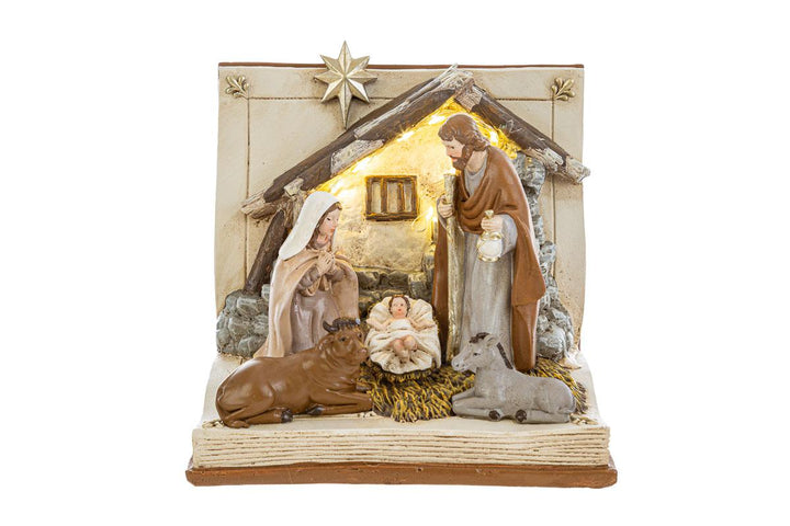 Le Stelle | Presepe libro resina led