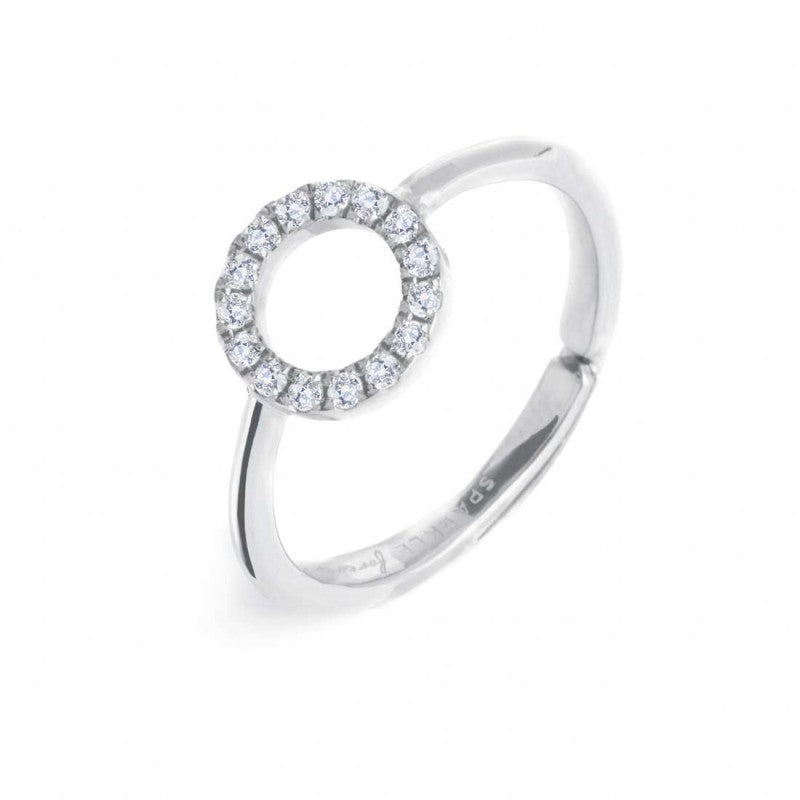 Marlù | Anello cerchio con zirconi bianchi