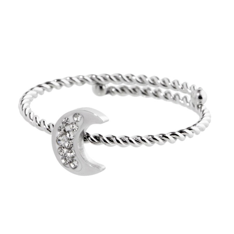 Marlù | Anello luna con cristalli