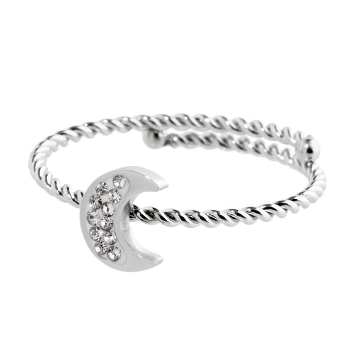 Marlù | Anello luna con cristalli