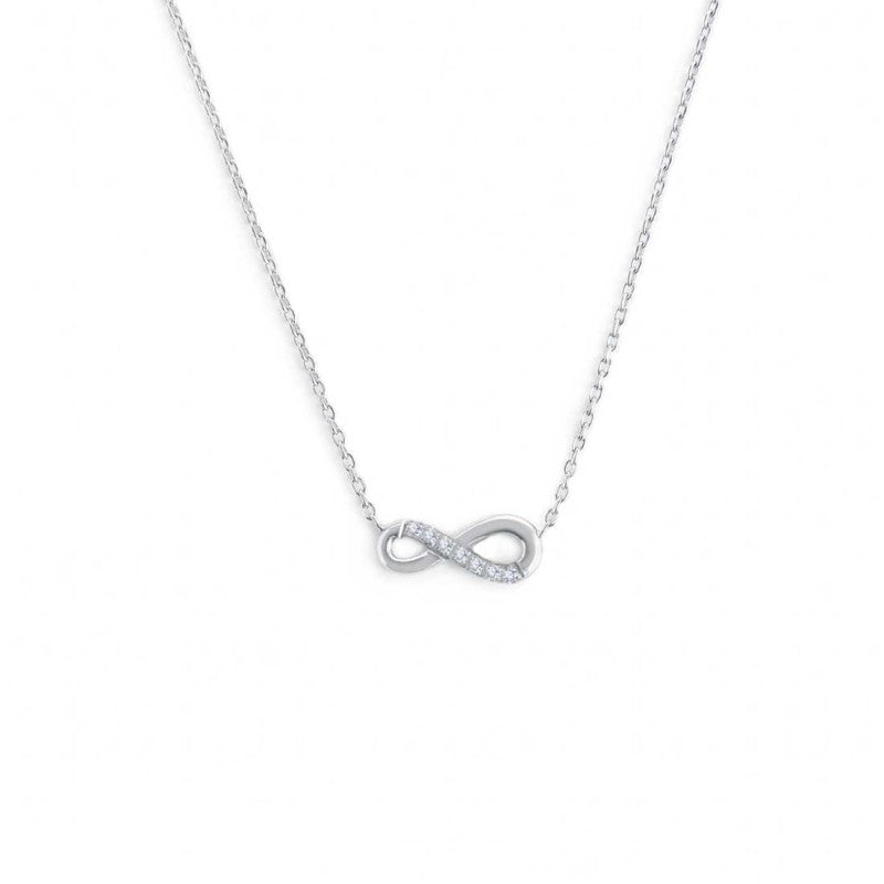 Marlù | Collana infinito con zirconi bianchi