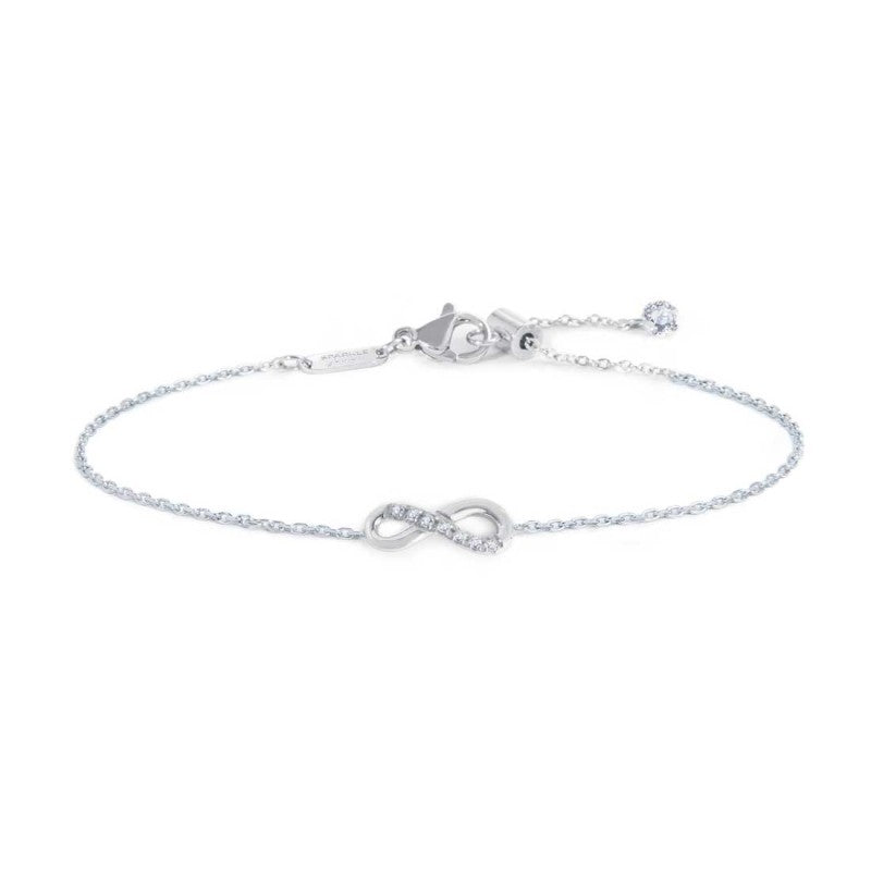 Marlù | Bracciale infinito con zirconi bianchi