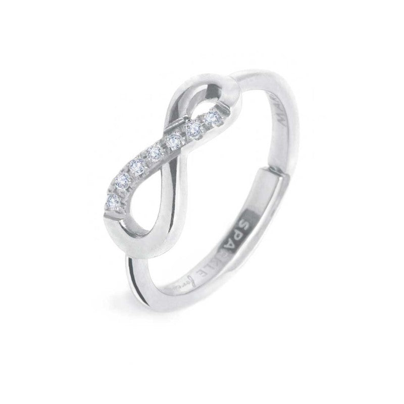 Marlù | Anello infinito con zirconi bianchi