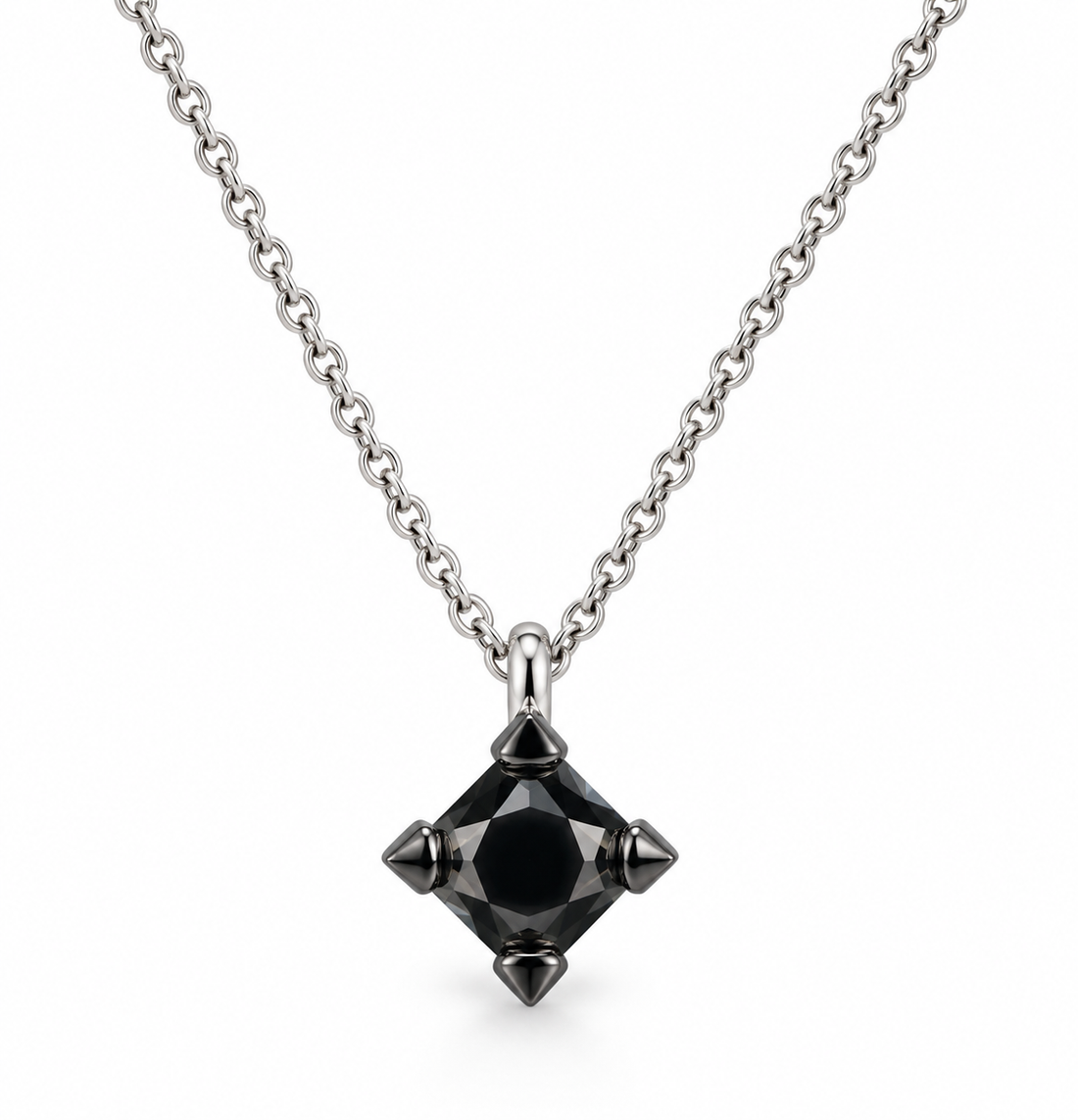 Ellegi Gioielli | Collier punto luce con diamante nero