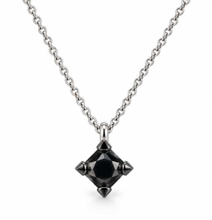 Ellegi Gioielli | Collier punto luce con diamante nero