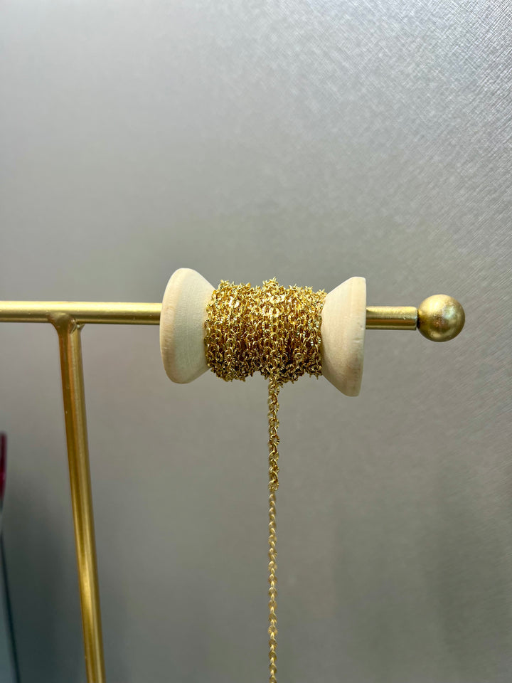Ellegi Bijoux | Bracciale saldato maglia sfaccettata in acciaio dorato