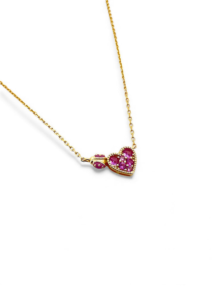 Nanan Bijou | Collana cuore coccinella in argento 925