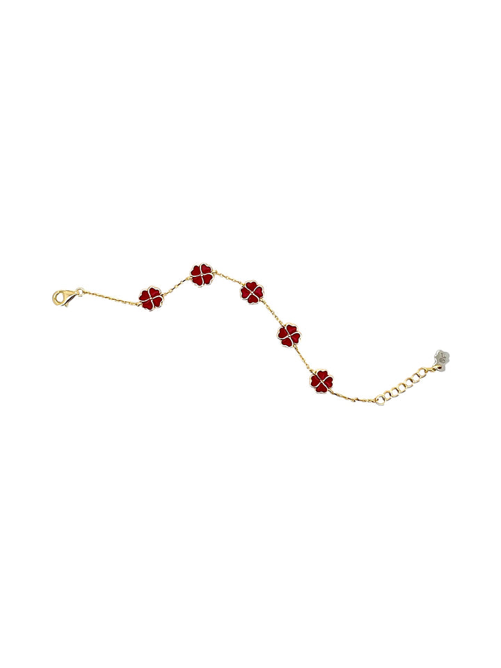 Nanan Bijou | Bracciale con 5 quadrifogli in argento 925