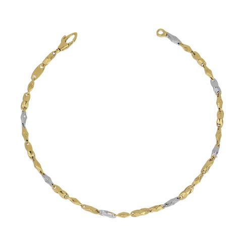 iGold | Bracciale in oro 9 kt bianco e giallo