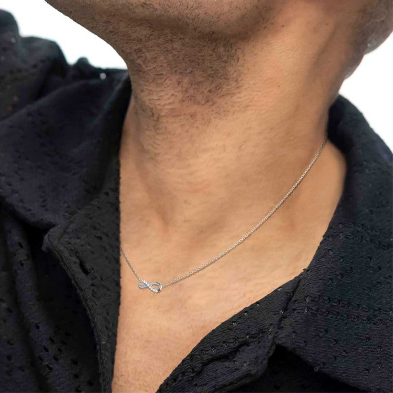 Marlù | Collana infinito con zirconi bianchi