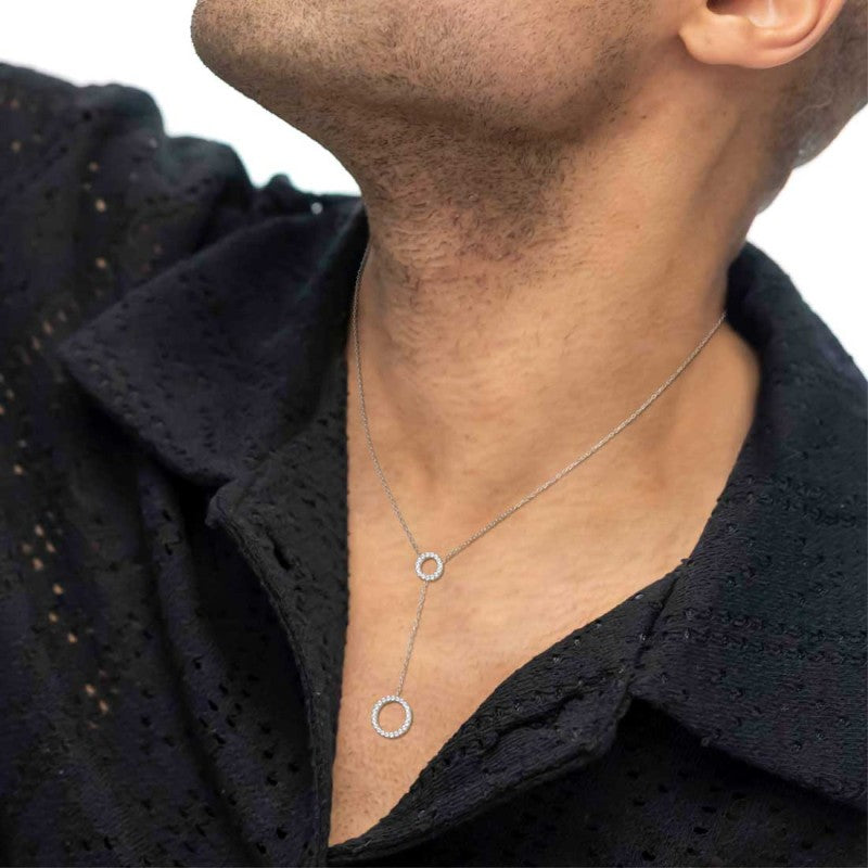 Marlù | Collana cerchi con zirconi bianchi