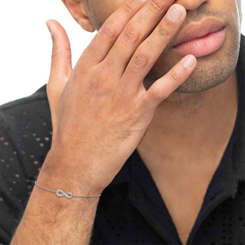 Marlù | Bracciale infinito con zirconi bianchi