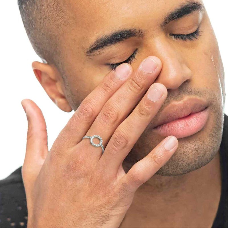 Marlù | Anello cerchio con zirconi bianchi