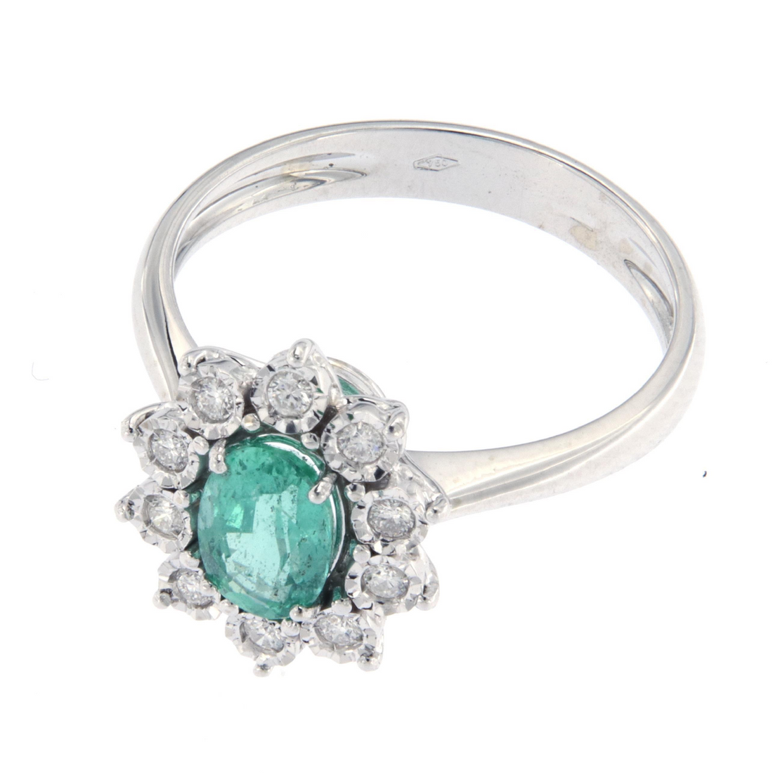 Gioielli del Sole | Anello con diamanti e smeraldo