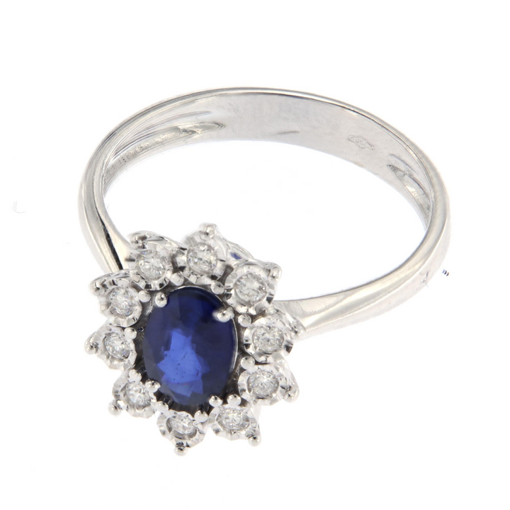 Gioielli del Sole | Anello con diamanti e zaffiro