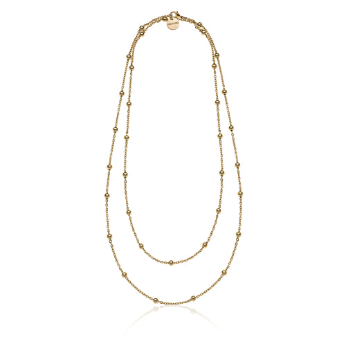 UNOAERRE | Collana in bronzo dorato con sfere