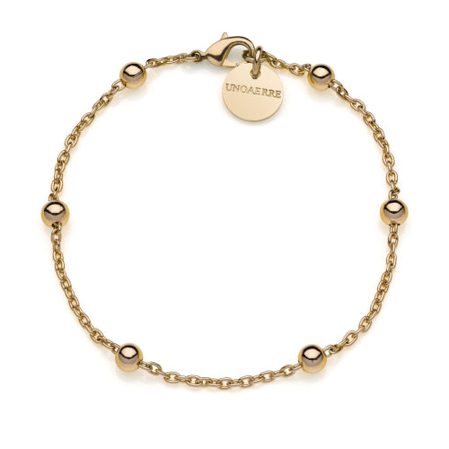 UNOAERRE |Bracciale in bronzo dorato con sfere