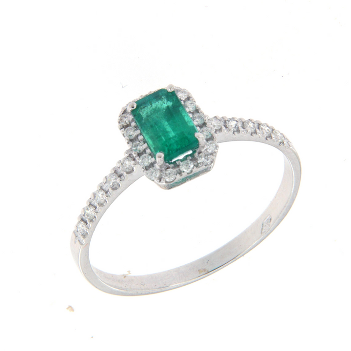 Gioielli del Sole | Anello con diamanti e smeraldo