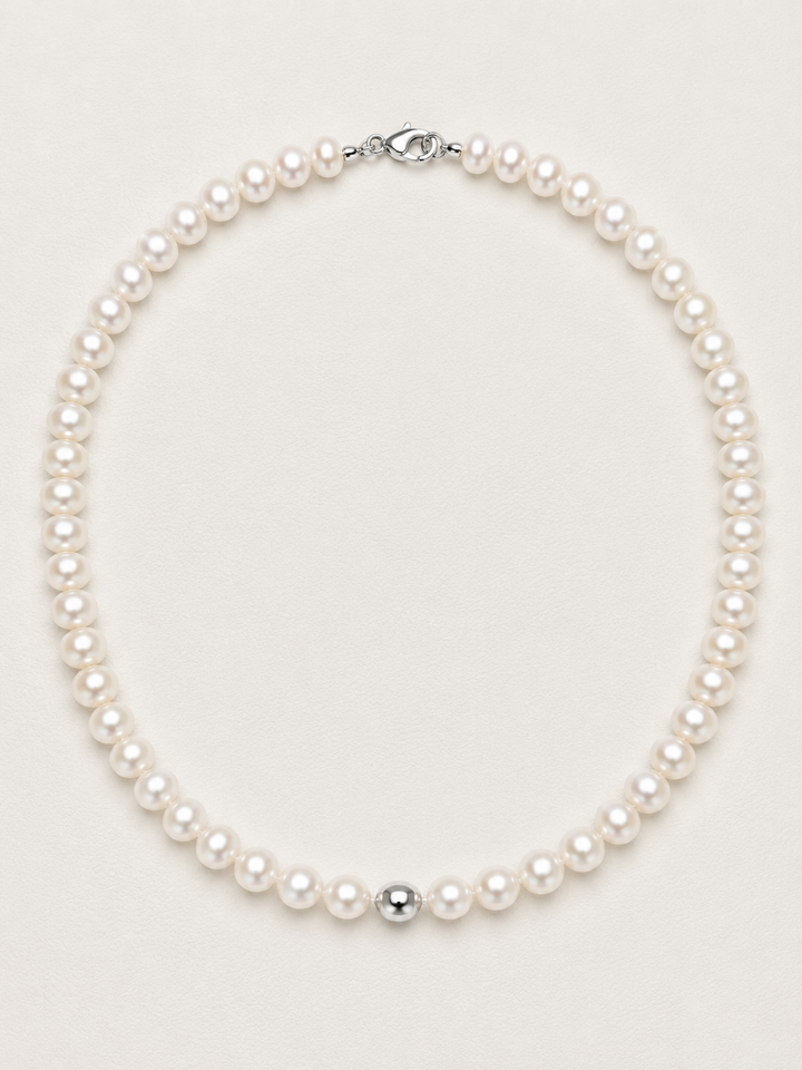 Ellegi Gioielli | Collana di perle con sfera liscia in oro