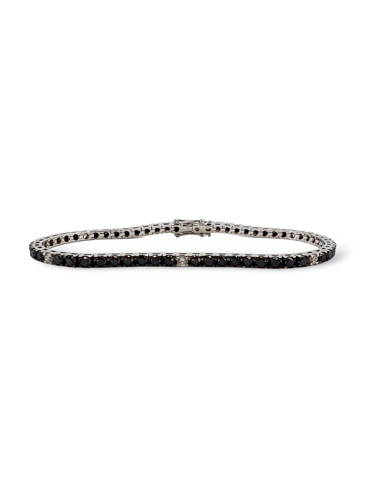 Ellegi Gioielli | Tennis Filo Riviera con diamanti neri 3,07 ct e bianchi 0,13 ct