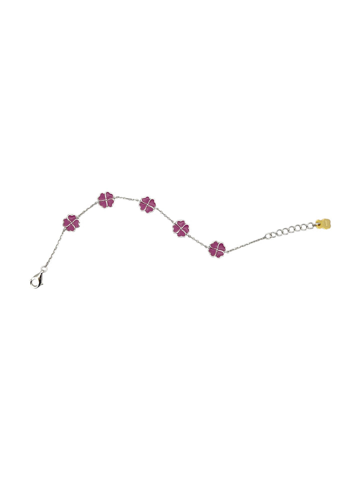 Nanan Bijou | Bracciale con 5 quadrifogli in argento 925