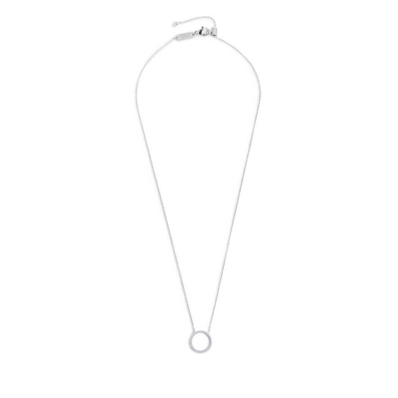 Marlù | Collana cerchio 1,4 cm con zirconi bianchi