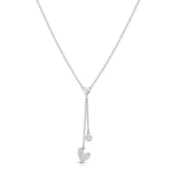 Roberto Giannotti | Collana in argento con ciondolo cuore e paillettes