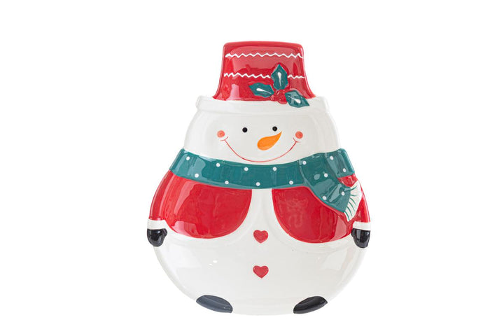 Le Stelle | Vassoio ceramica pupazzo di neve