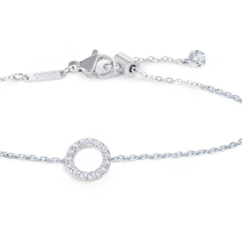 Marlù | Bracciale cerchio con zirconi bianchi