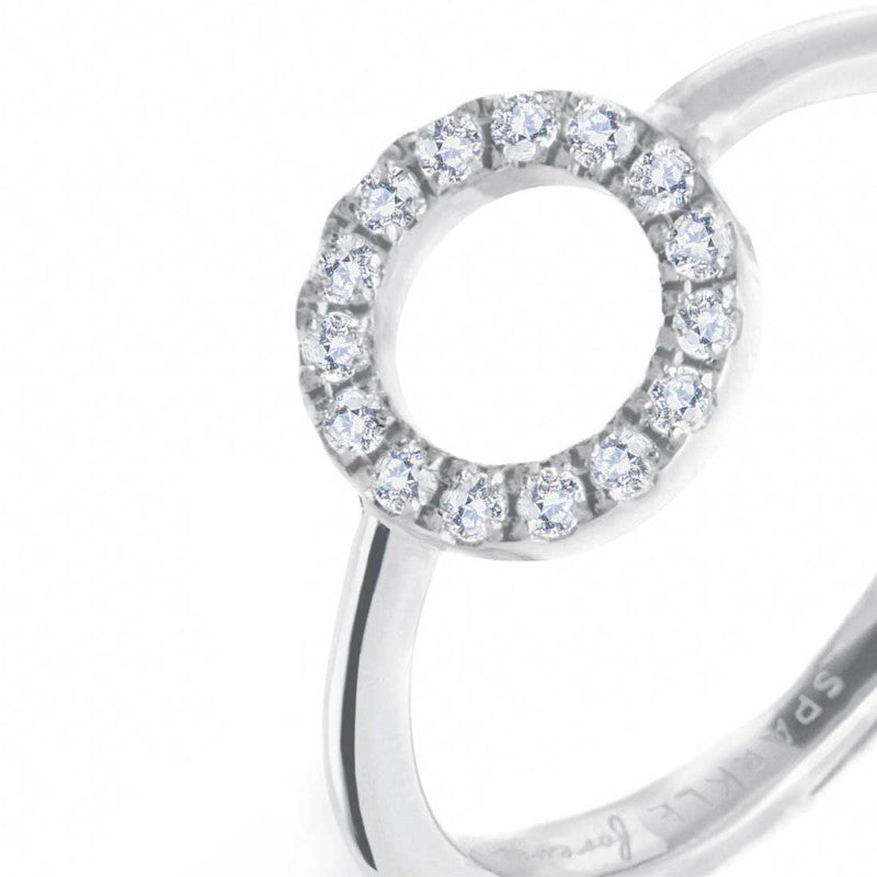 Marlù | Anello cerchio con zirconi bianchi