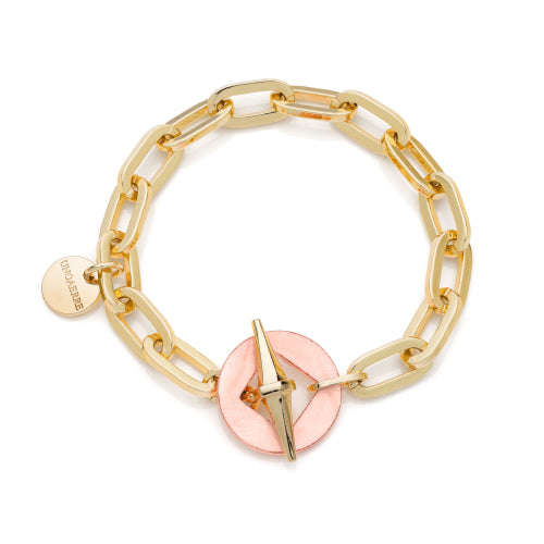 UNOAERRE | Bracciale catena dorata e madreperla rosa