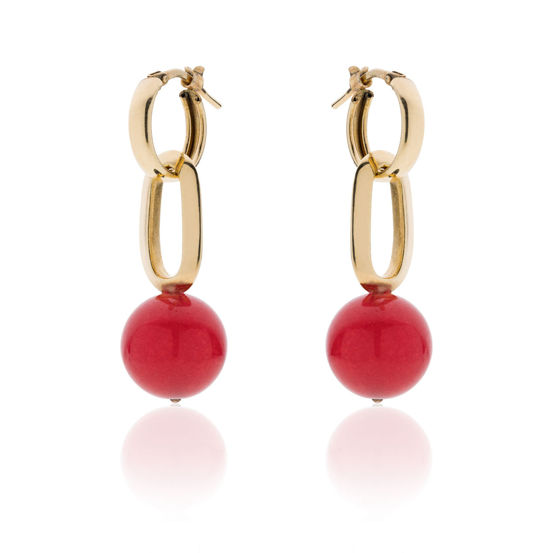 UNOAERRE | Orecchini con perla rossa Cherry