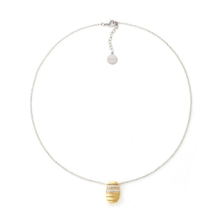 Unoaerre | Collana in argento bicolore con zirconi