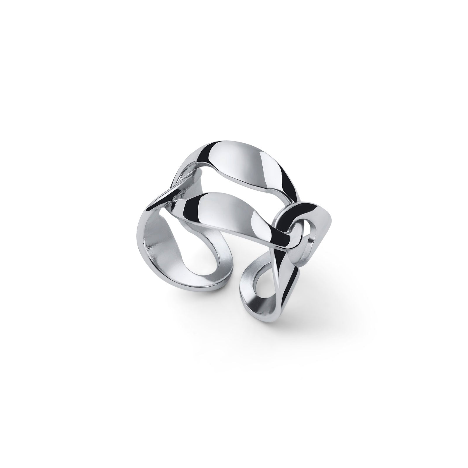 UNOAERRE | Anello maglia marina argentata